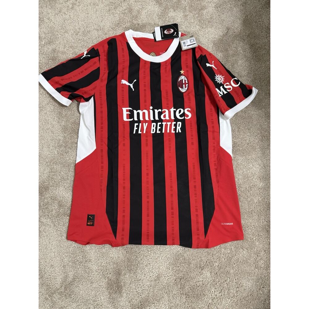 AC Milan Puma Soccer Jersey Size XXL Home 24/25 Red/black Authentic MSRP $140